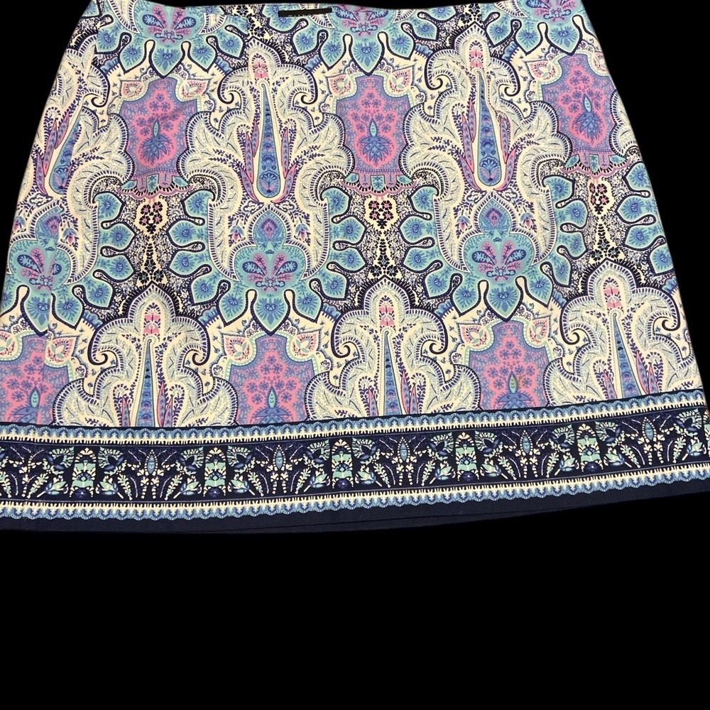 Talbots white, pink and Blue A-Line Mini Skirt Resort Wear​